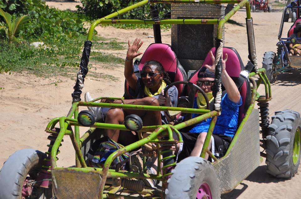 Peter and Carolyn in the buggies tour at Punta Cana