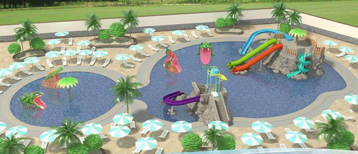 This is the render for the new water park for kids at Grand Palladium Jamaica Resort